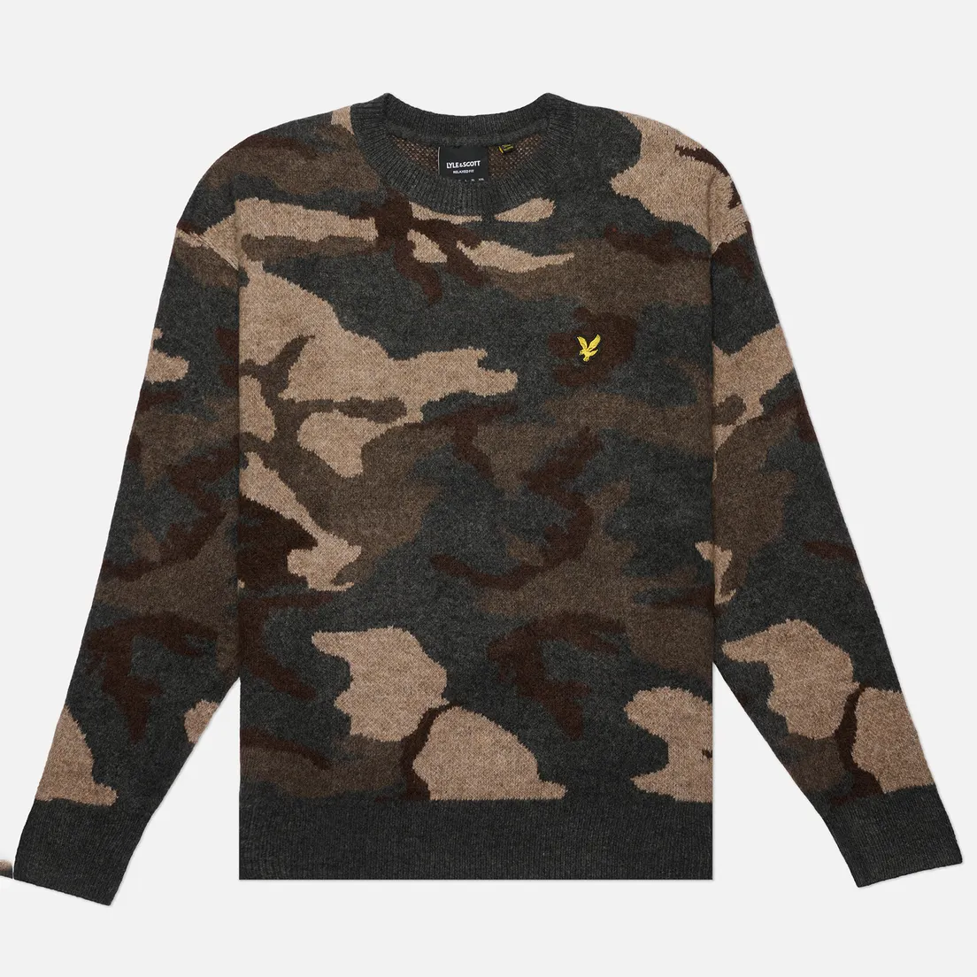 Lyle & Scott Мужской свитер Brushed Camouflage Crew Neck Jumper