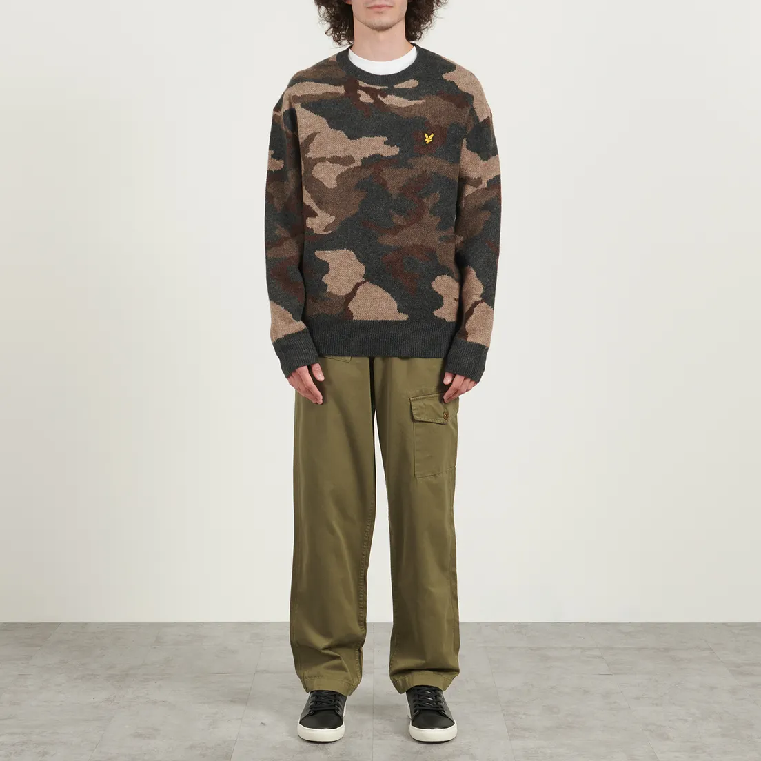 Lyle & Scott Мужской свитер Brushed Camouflage Crew Neck Jumper