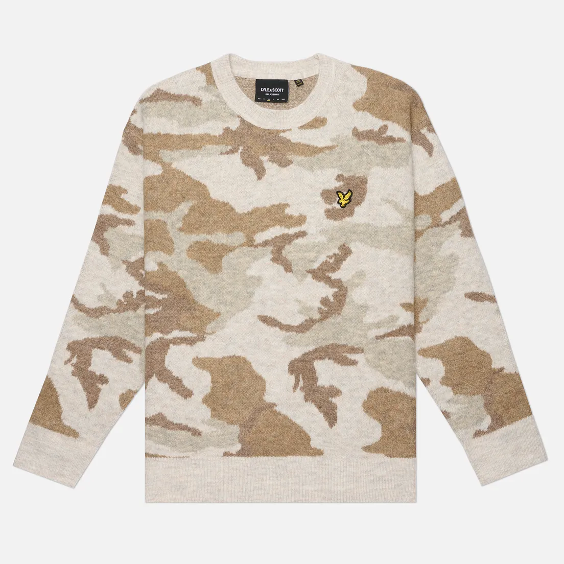 Lyle & Scott Мужской свитер Brushed Camouflage Crew Neck Jumper