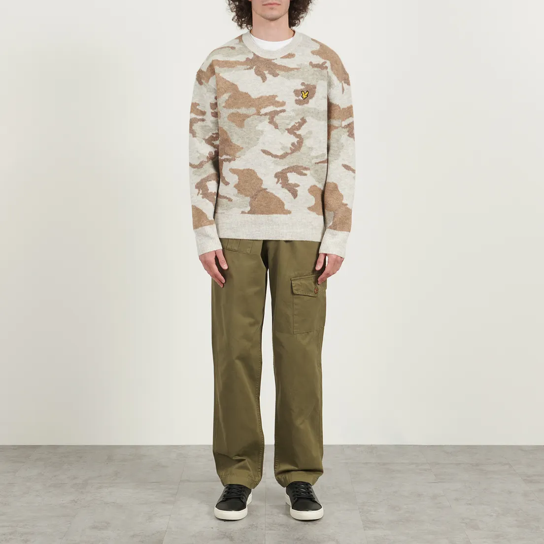 Lyle & Scott Мужской свитер Brushed Camouflage Crew Neck Jumper