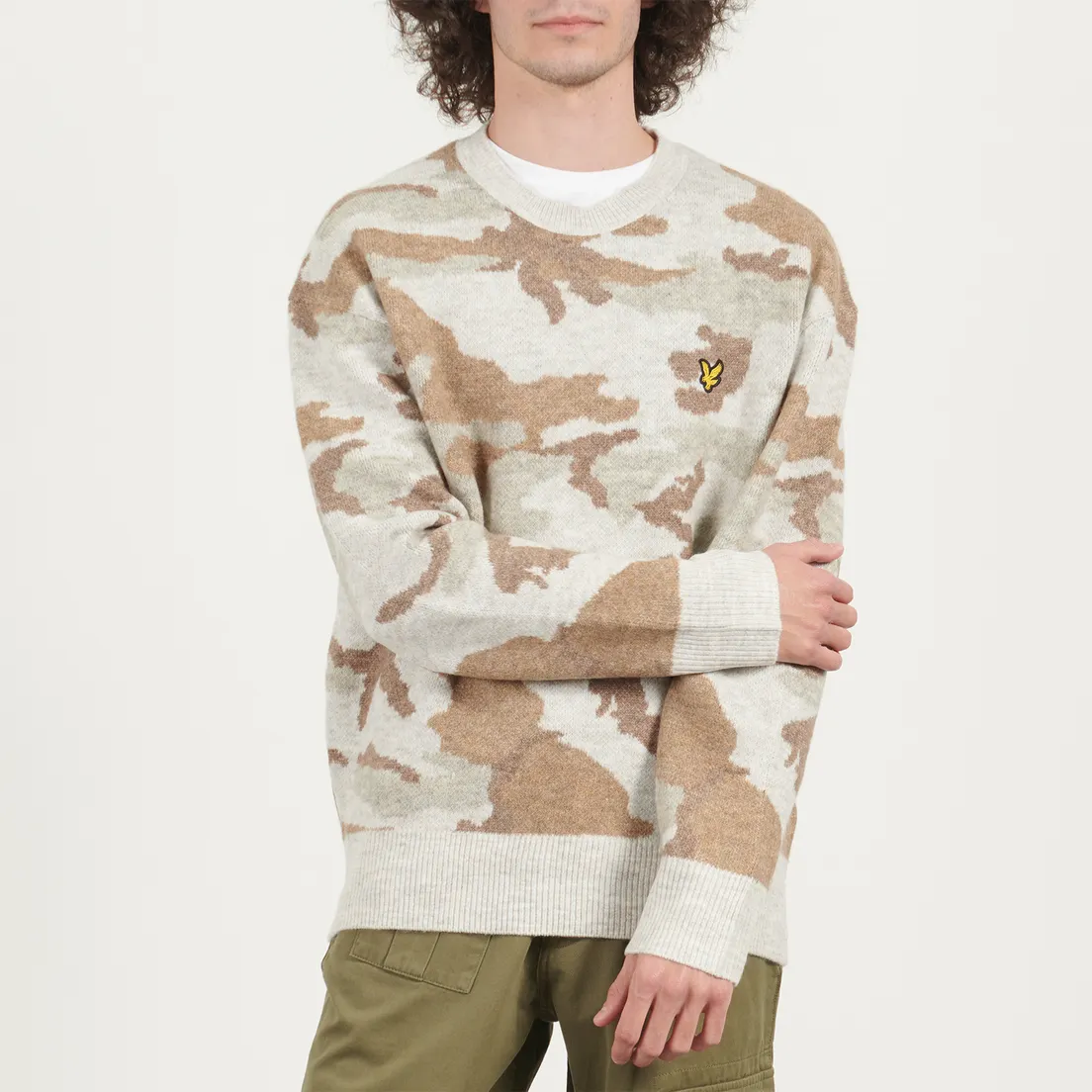 Lyle & Scott Мужской свитер Brushed Camouflage Crew Neck Jumper