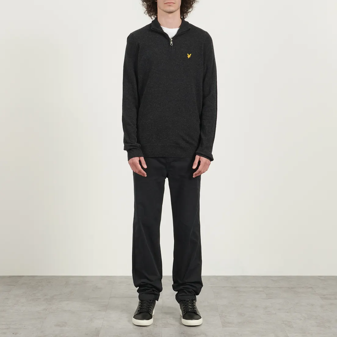 Lyle & Scott Мужской свитер Lambswool Blend Quarter Zip Jumper