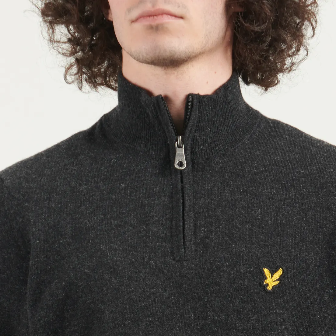 Lyle & Scott Мужской свитер Lambswool Blend Quarter Zip Jumper