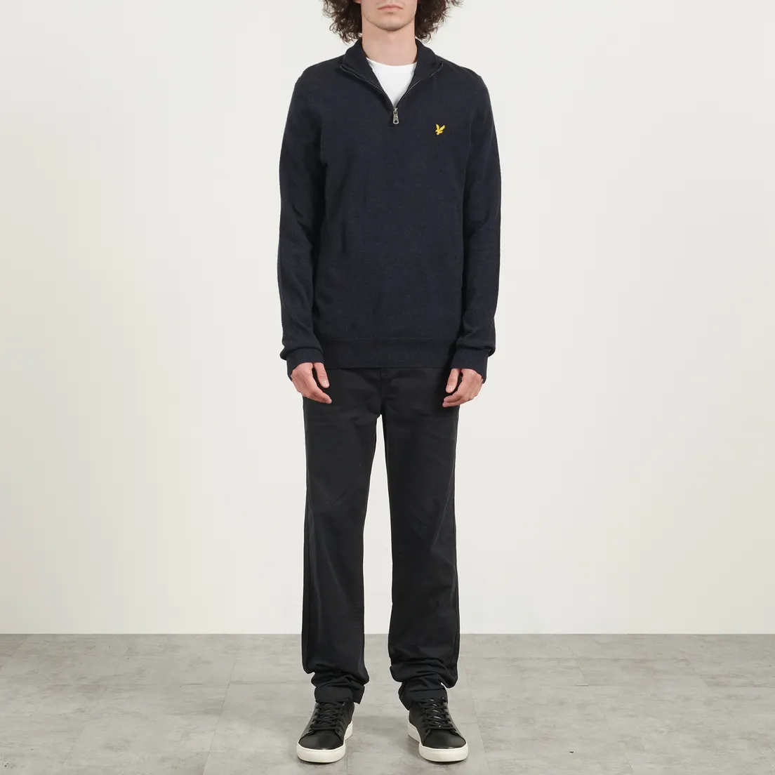 Lyle & Scott Мужской свитер Lambswool Blend Quarter Zip Jumper