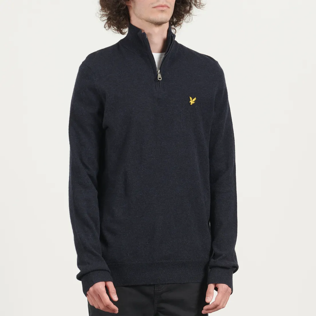 Lyle & Scott Мужской свитер Lambswool Blend Quarter Zip Jumper
