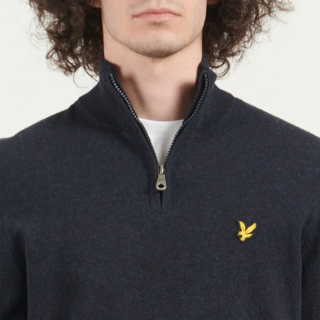 Lyle & Scott Мужской свитер Lambswool Blend Quarter Zip Jumper