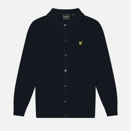 Мужской свитер Lyle & Scott Cotton Knitted, цвет синий, размер XL