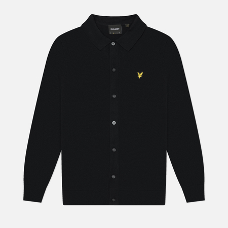 Мужской свитер Lyle & Scott Cotton Knitted, цвет чёрный, размер M