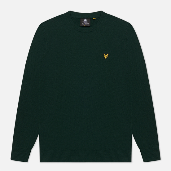 Мужской свитер Lyle & Scott Cotton Merino Crew Jumper Jade Green
