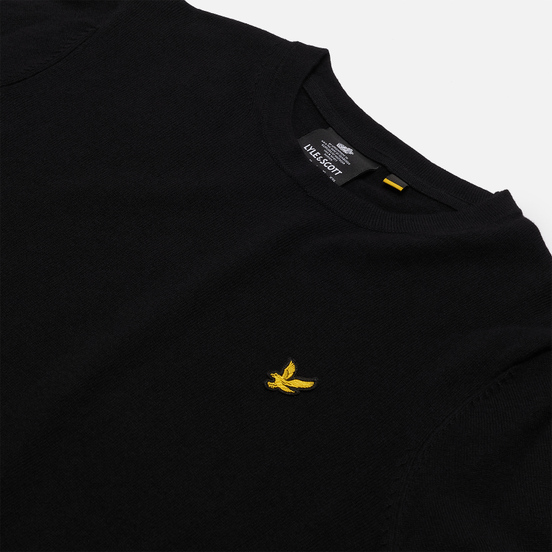 Мужской свитер Lyle & Scott Cotton Merino Crew Jumper Jet Black