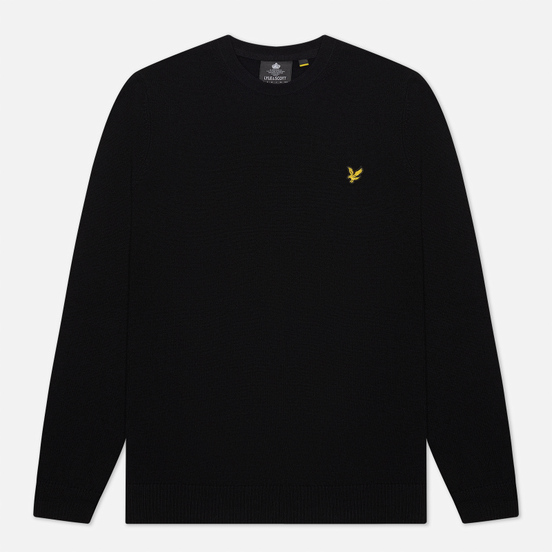Мужской свитер Lyle & Scott Cotton Merino Crew Jumper Jet Black