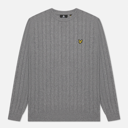 Мужской свитер Lyle & Scott Cable Jumper, цвет серый, размер L