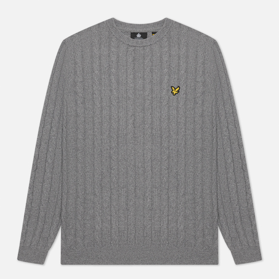 Мужской свитер Lyle & Scott Cable Jumper Mid Grey Marl