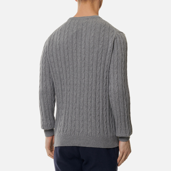 Мужской свитер Lyle & Scott Cable Jumper Mid Grey Marl