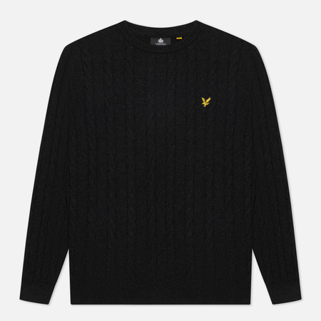 Мужской свитер Lyle & Scott Cable Jumper, цвет чёрный, размер S