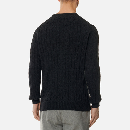 Мужской свитер Lyle & Scott Cable Jumper Jet Black Marl
