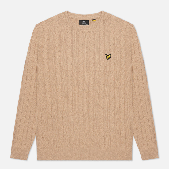 Мужской свитер Lyle & Scott Cable Jumper Sand Storm Marl