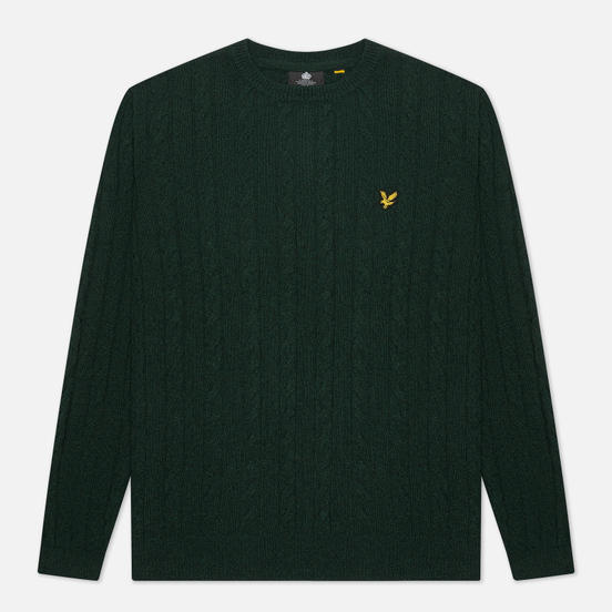 Мужской свитер Lyle & Scott Cable Jumper Jade Green Marl