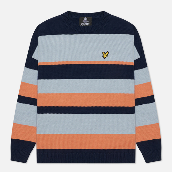 Женский свитер Lyle & Scott Stripe Jumper Ink Blue