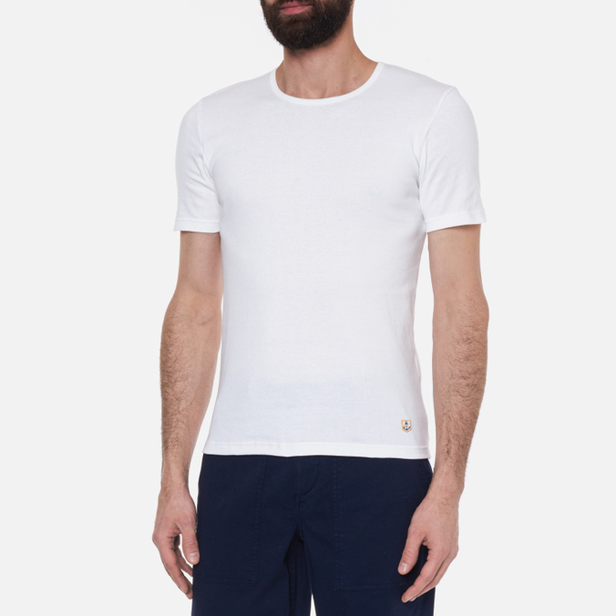 Комплект мужских футболок Armor-Lux, цвет белый, размер S 75133-G3F Heritage 2 Pack - фото 3