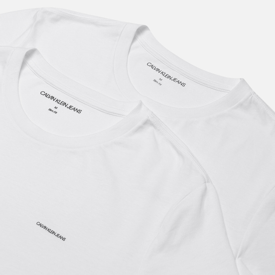 Комплект мужских футболок Calvin Klein Jeans 2 Pack Slim Bright White