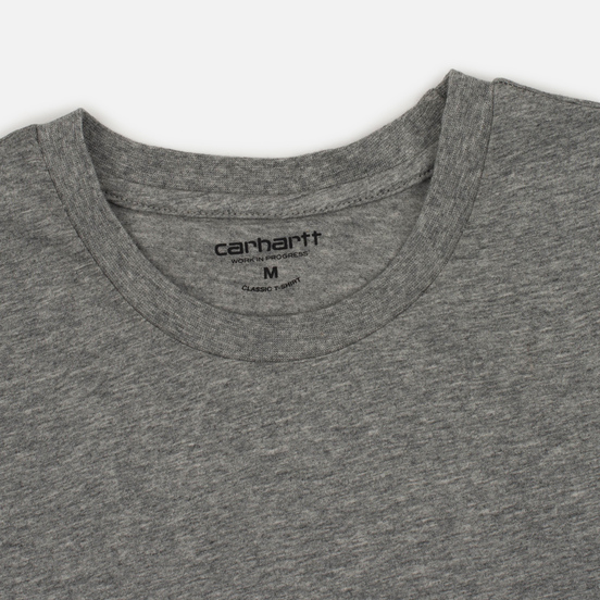 Комплект мужских футболок Carhartt WIP Standart Crew Neck White/Grey Heather