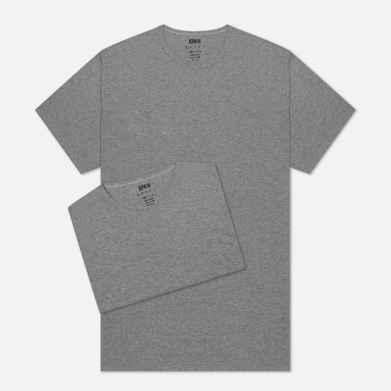 Комплект мужских футболок Edwin Double Pack SS Tubular Grey Marl Envelop