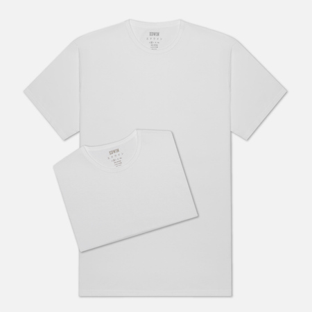 фото Комплект мужских футболок edwin double pack ss tubular, цвет белый, размер s