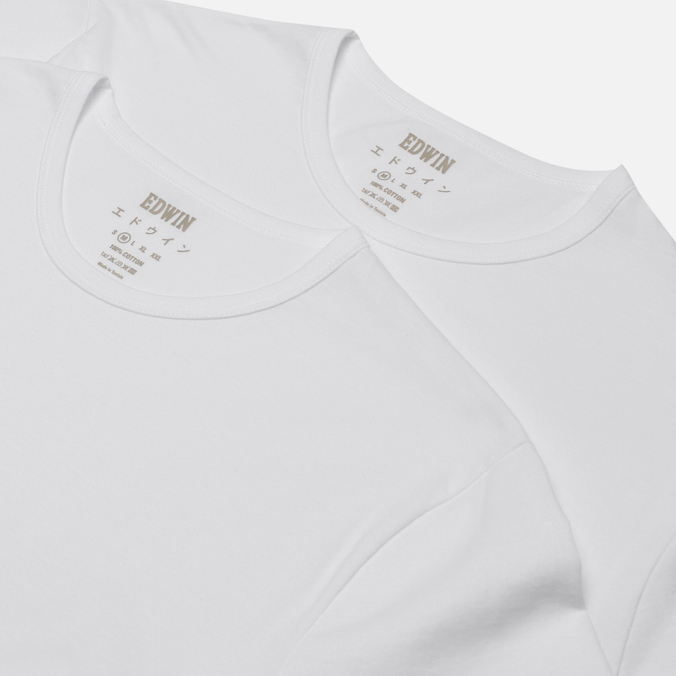 Комплект мужских футболок Edwin, цвет белый, размер S I024965.02.EN Double Pack SS Tubular - фото 2