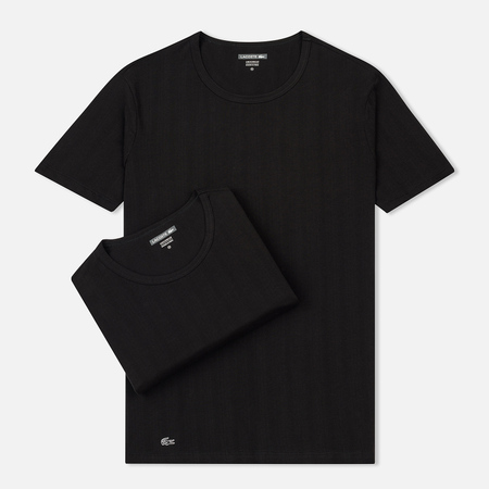 Комплект мужских футболок Lacoste Underwear 2-Pack Crew Neck Black/Black