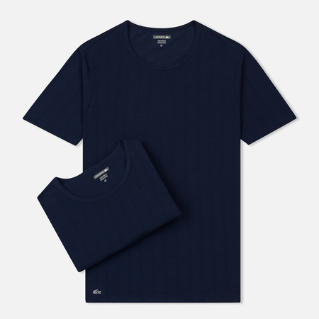 Комплект мужских футболок Lacoste Underwear 2-Pack Crew Neck Navy/Navy