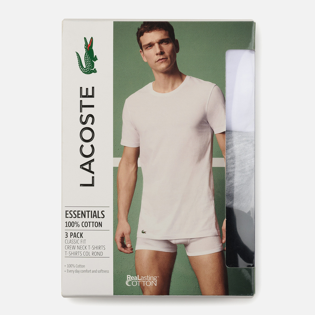 Lacoste Underwear Комплект мужских футболок 3-Pack Classic Fit Crew Neck