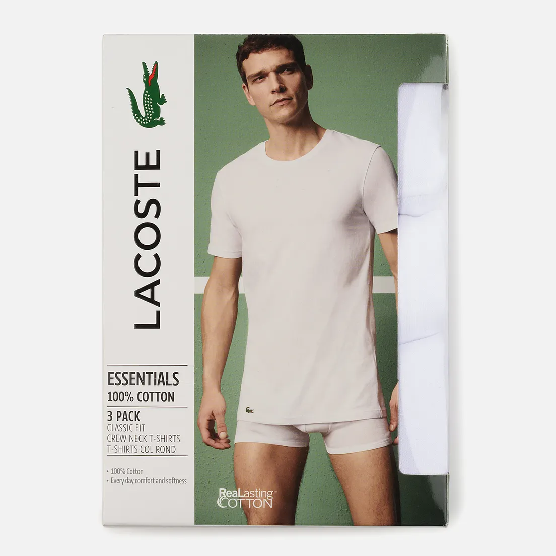 Lacoste Underwear Комплект мужских футболок 3-Pack Classic Fit Crew Neck