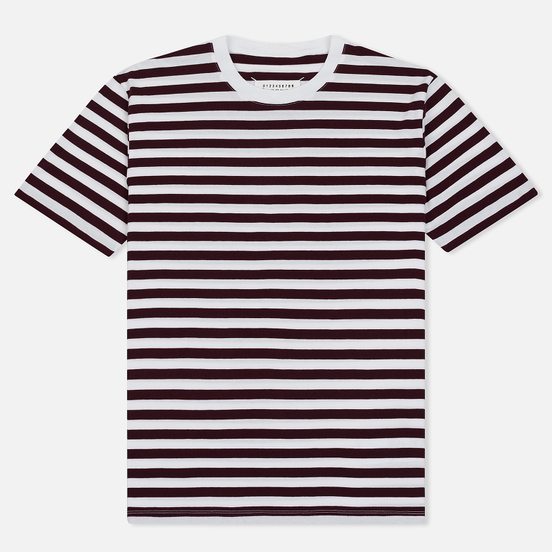 Комплект мужских футболок Maison Margiela 3-Pack Stripes Dark Marine/Bordeaux/Indigo