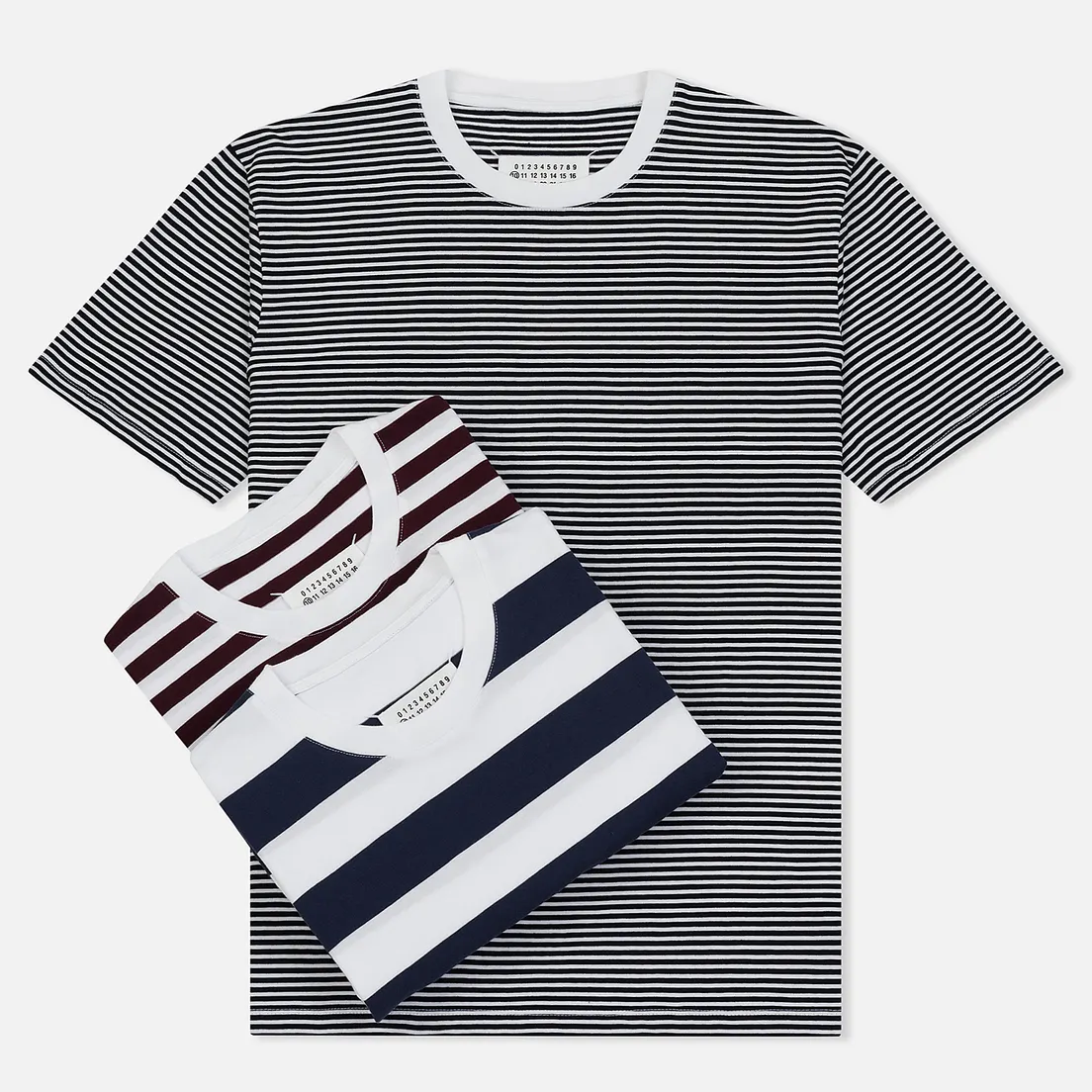 Maison Margiela Комплект мужских футболок 3-Pack Stripes