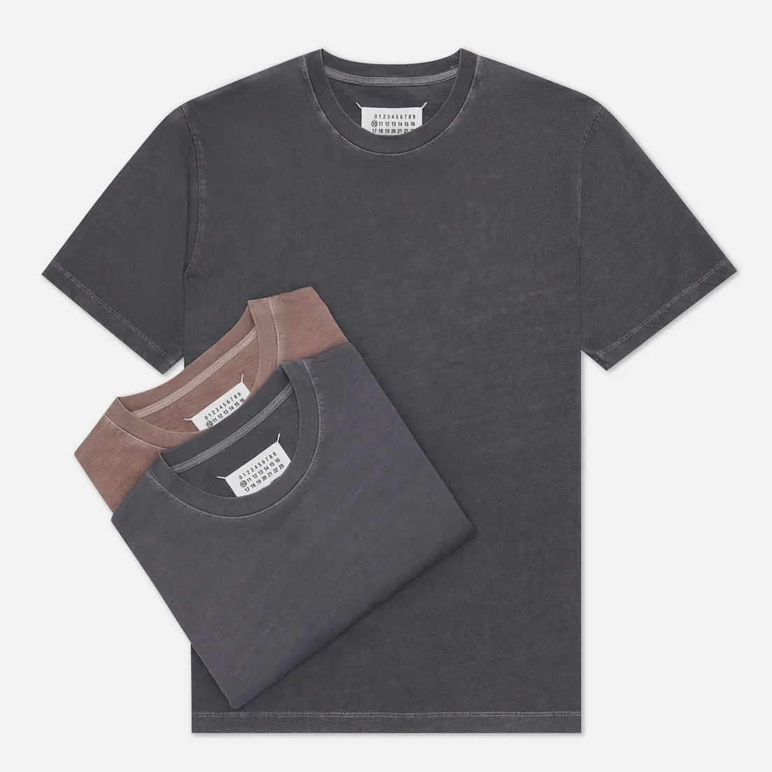 Maison Margiela Комплект мужских футболок Stereotype Crew Neck 3-Pack