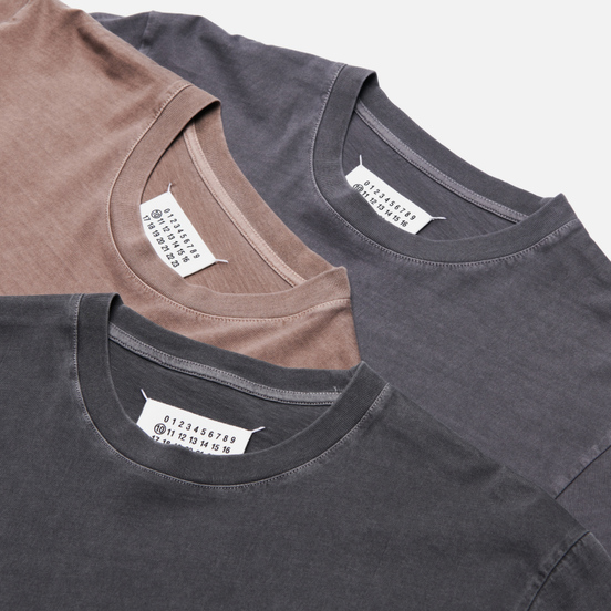 Комплект мужских футболок Maison Margiela Stereotype Crew Neck 3-Pack Dark Grey/Grey/Taupe