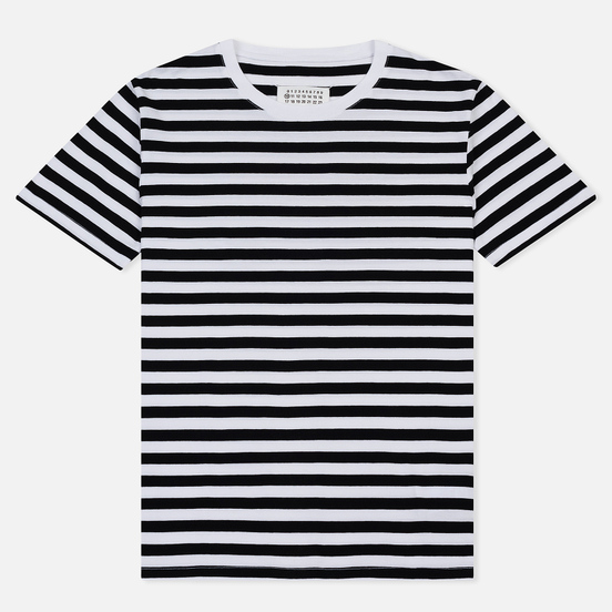 Комплект мужских футболок Maison Margiela Stereotype Stripe Crew Neck 3-Pack Black/White