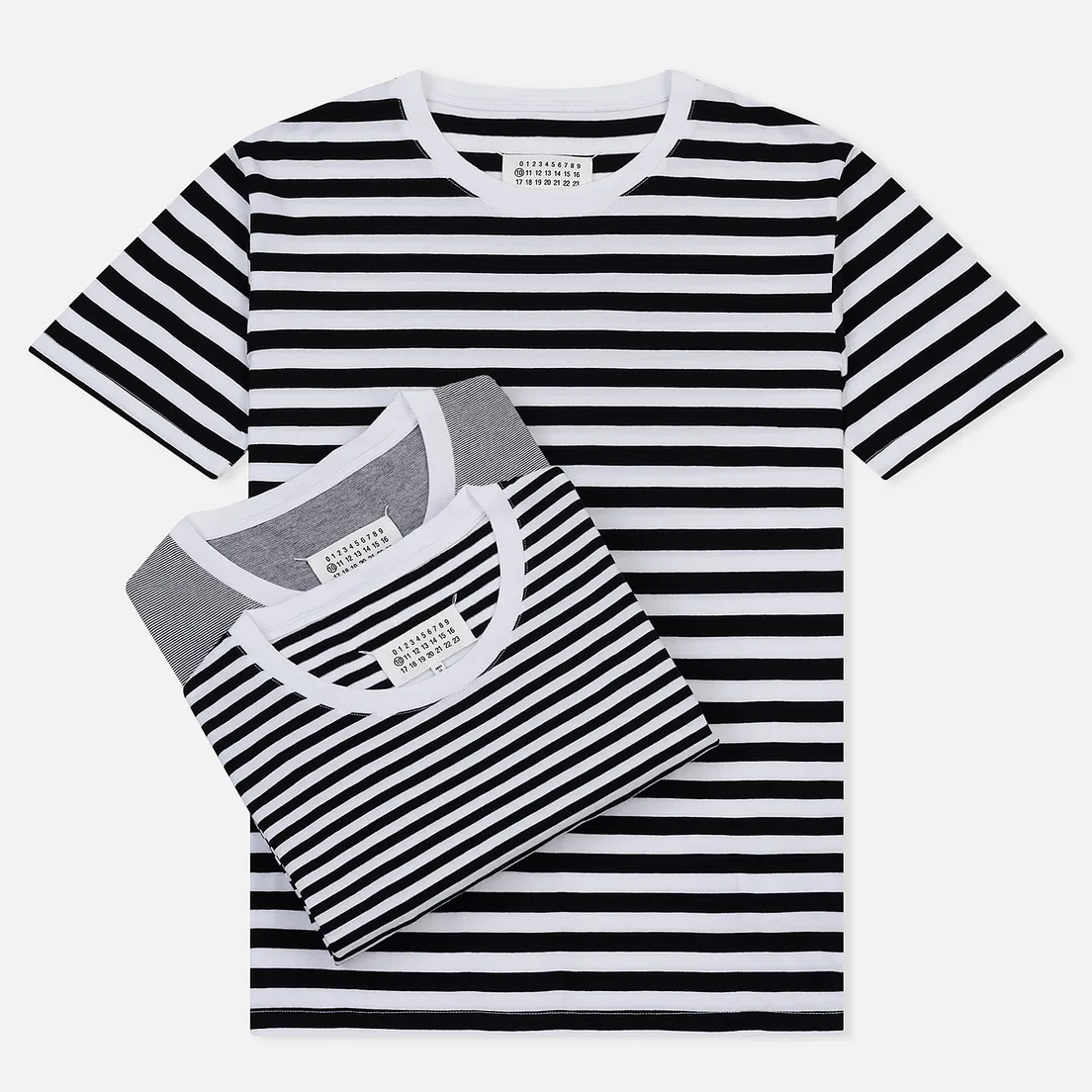 Maison Margiela Комплект мужских футболок Stereotype Stripe Crew Neck 3-Pack