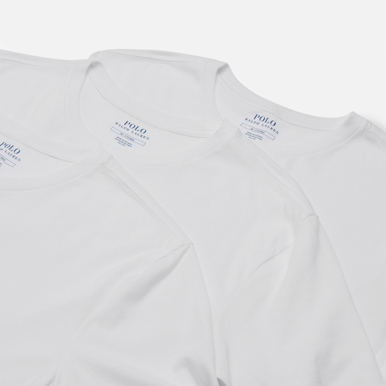 Комплект мужских футболок Polo Ralph Lauren Classic Crew Neck 3-Pack White/White/White