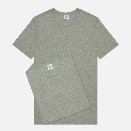 Комплект мужских футболок Reigning Champ Knit Jersey Set 2 Pack, цвет серый, размер XXL