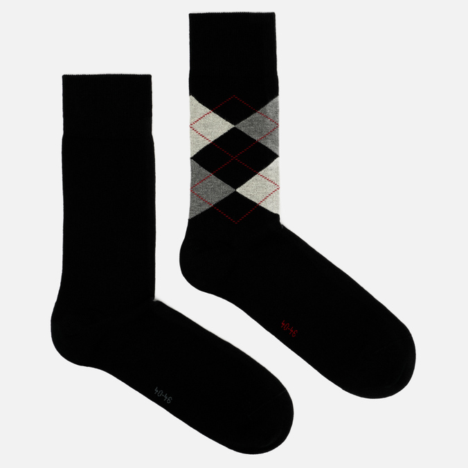 Комплект носков Burlington, цвет чёрный, размер 40-46 21044-3000 Everyday 2-Pack - фото 1