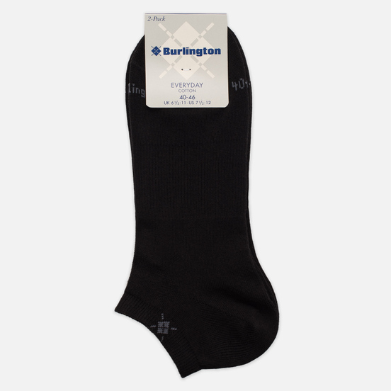 Комплект носков Burlington Everyday 2-Pack Sneaker Black