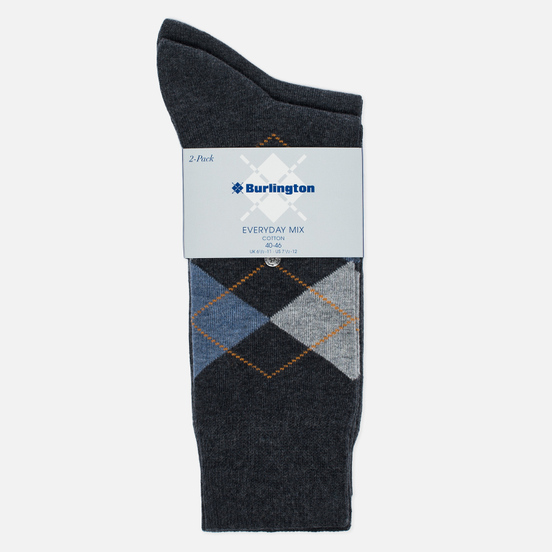 Комплект носков Burlington Everyday 2-Pack Anthracite Melange