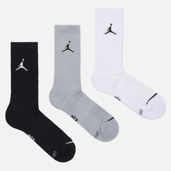 Комплект носков Jordan Jumpman Everyday Max Crew 3-Pack Black/White/Wolf Grey