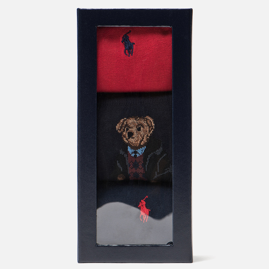 Комплект носков Polo Ralph Lauren AGL Sweat Bear 3-Pack Red/Multicolor