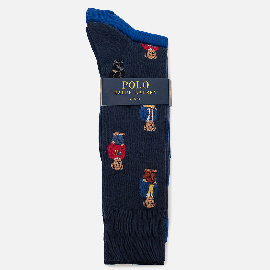 Polo Ralph Lauren Комплект носков Bear/Solid Crew 2-Pack