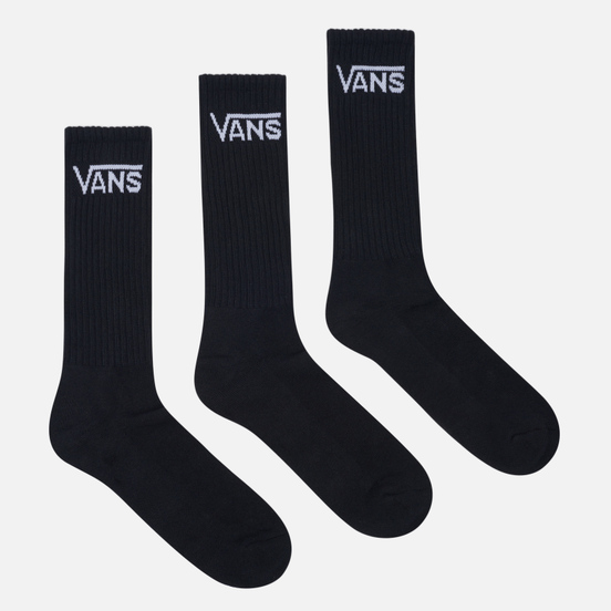 Комплект носков Vans Classic Crew 3-Pack Black