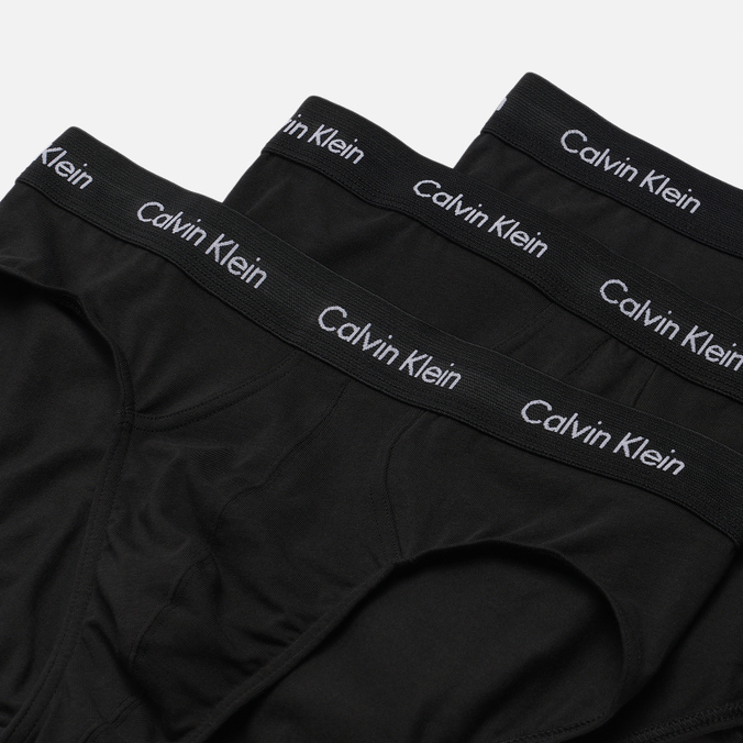 Комплект мужских трусов Calvin Klein Jeans, цвет чёрный, размер S U2661G-XWB 3-Pack Hip Brief - фото 2