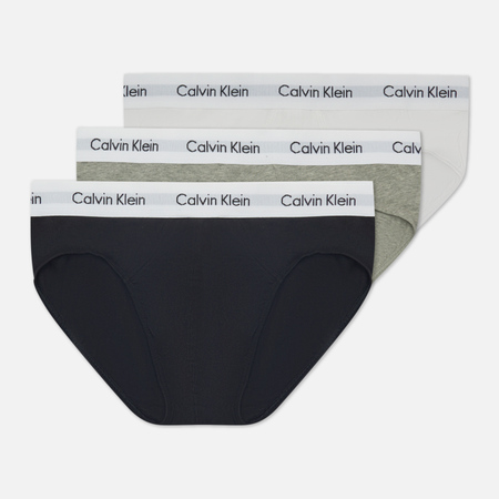 фото Комплект мужских трусов calvin klein underwear 3-pack hip brief, цвет комбинированный, размер s